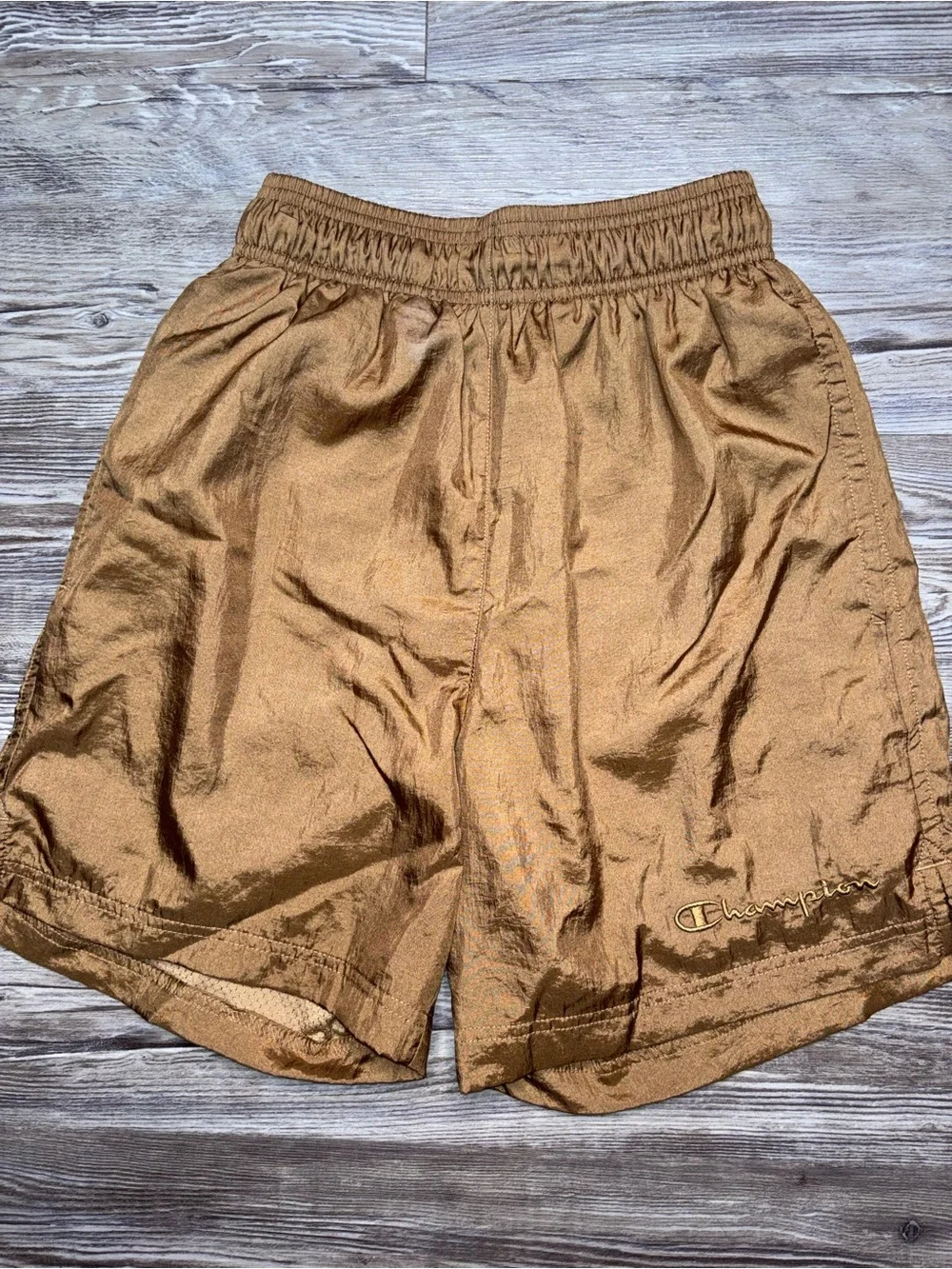 Champion Metallic Bronze Athletic Shorts